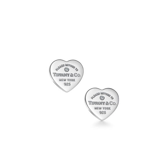 Tiffany & Co. DIAMOND Mini Heart Earrings - Picture 3 of 10